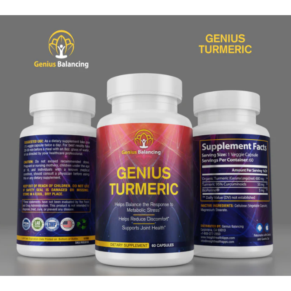 Genius Balancing Turmeric w/ BioPerine - 650mg